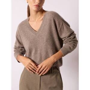 NEW BROCHU WALKER ennes ruched sweater in toffee melange